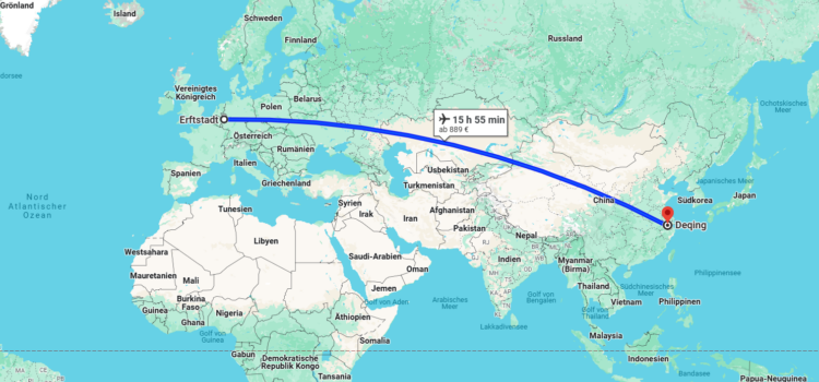 Auf dem Weg zur WM nach China